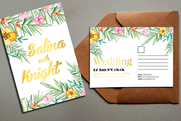 Best Wedding Postcard Templates