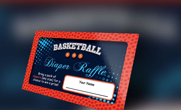 Basketball Boy Baby Shower Invitation Ticket Bundle