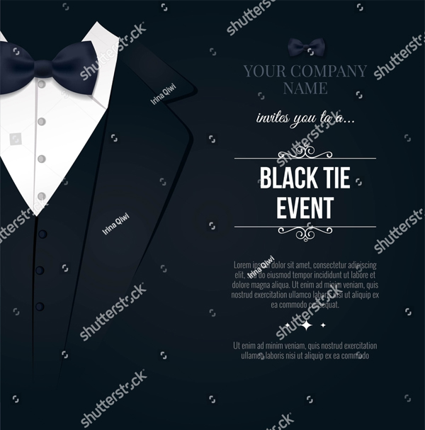 Elegant Tie Event Invitation Flyer