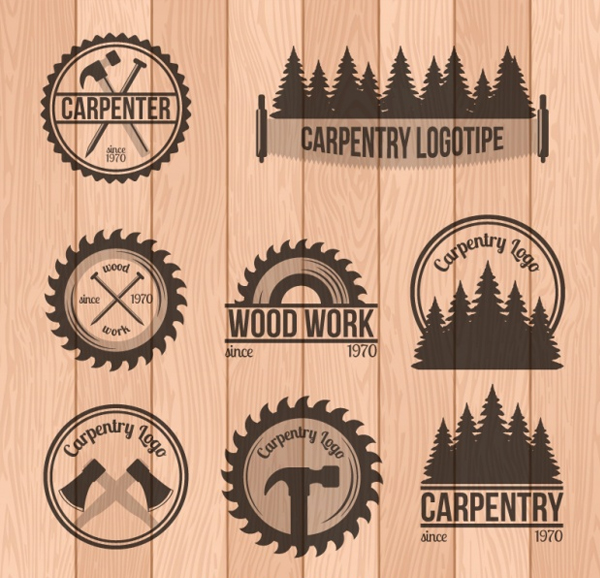 Free Set of Carpentry Logos