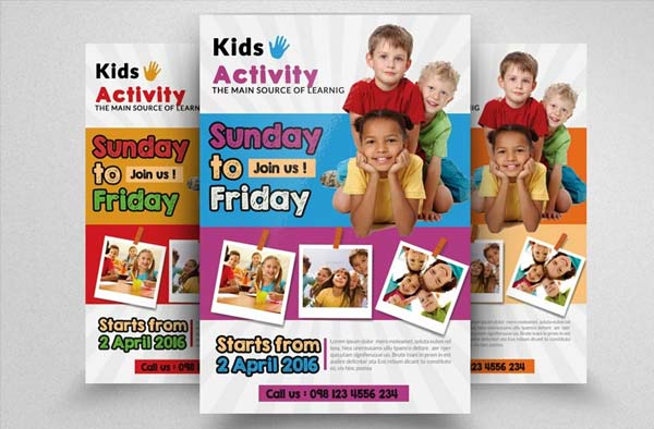 Kindergarten Junior School Activities Flyer