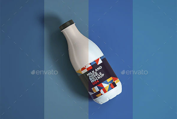 Milk And Juice Bottle Mockup Pack