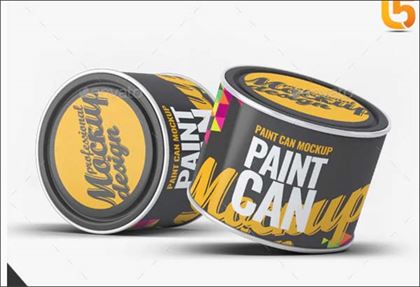 Oil Paint Can Mock-Up