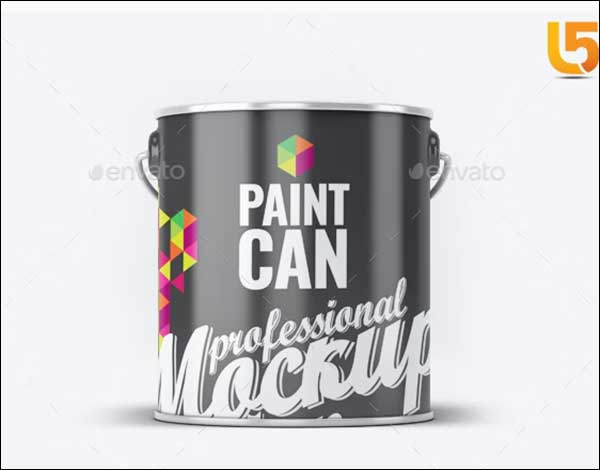 Realistic Paint Can Mock-Up