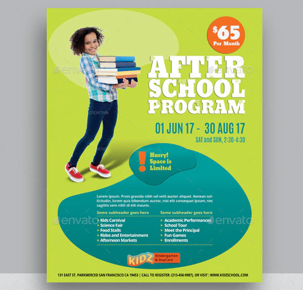 School Program Activity Flyer Templates