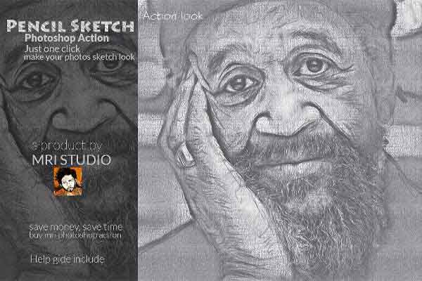 Pencil Drawing Photoshop Actions