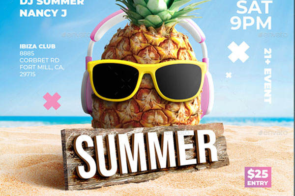 Beach flyer templates