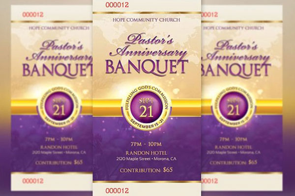 Banquet Ticket Templates