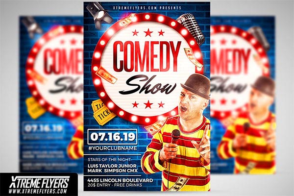 Comedy Show Flyer Templates