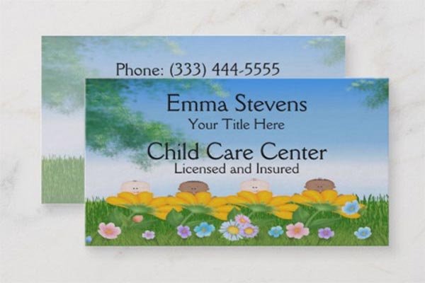 Daycare Business Card Templates