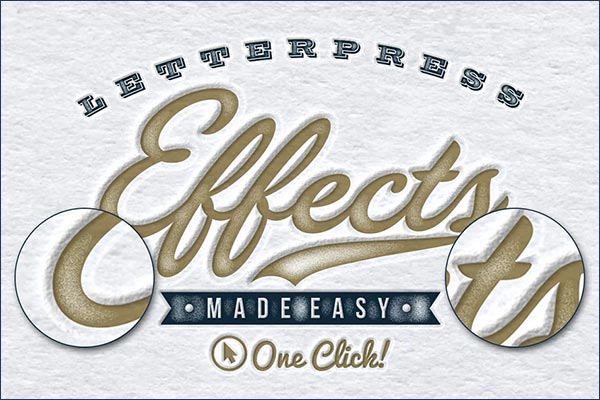 Letterpress Photoshop Styles