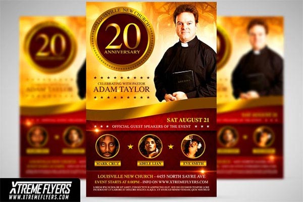 Pastor Anniversary Flyers