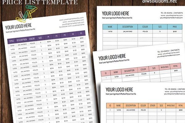 Price Table Templates