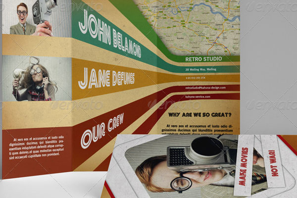 Retro Brochure Templates
