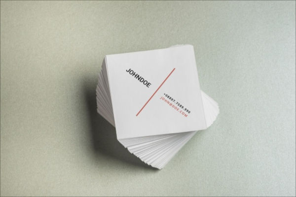 Square Business Card Mockups