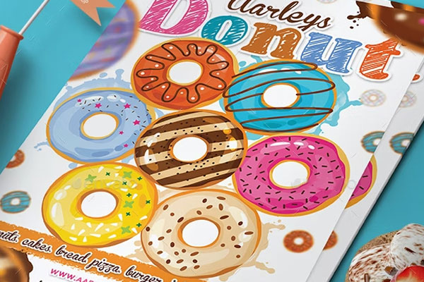 Donut Menu Flyer Templates