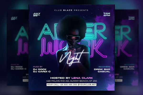 Female DJ Flyer Templates