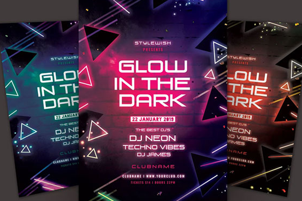 Glow Flyer Templates