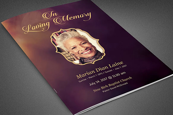 Best Funeral Program Flyer Templates