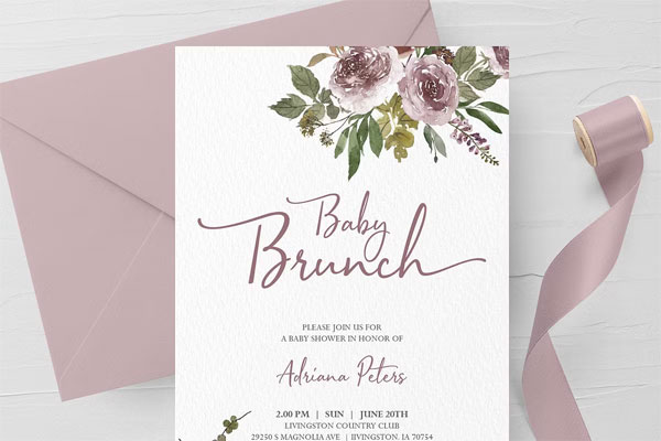 Baby Shower Invitation Ticket Templates