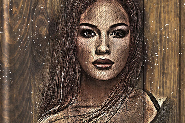 Painted Wood Photoshop Actions