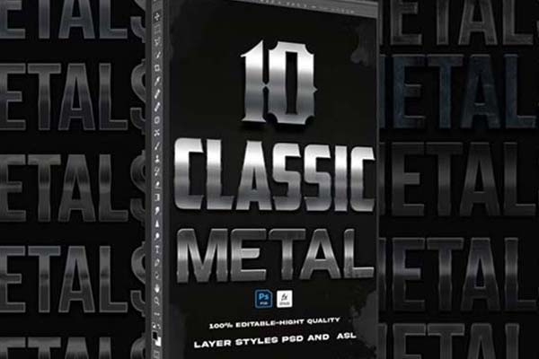 Editable Classic Metal Photoshop Styles