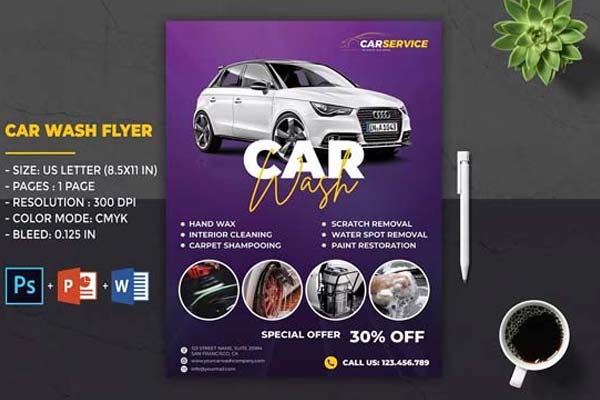 Printable Car Wash Flyer Templates