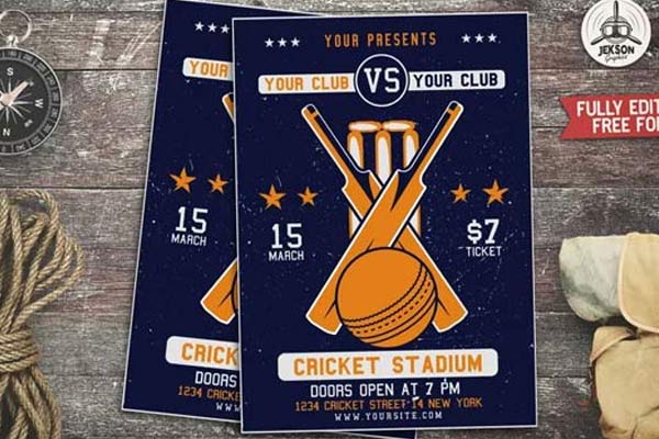 Printable Cricket Flyer Templates