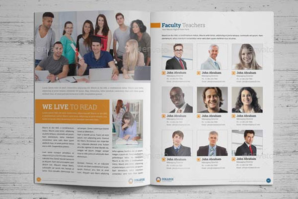 Realistic University Brochure Templates