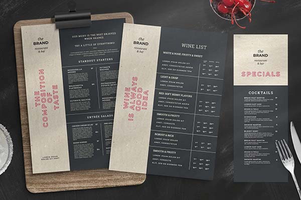 Rustic Menu Templates