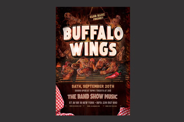 Buffalo Wings Flyer Templates