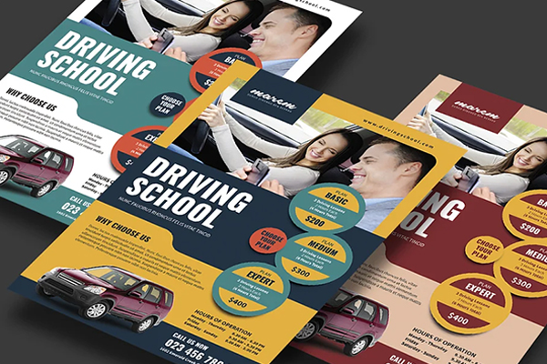 Driving School Flyer Templates