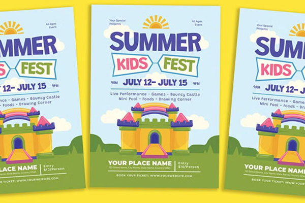 Editable Kids Festival Flyer Templates