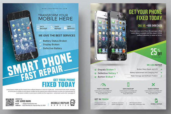 Cellular Repair Flyer Designs