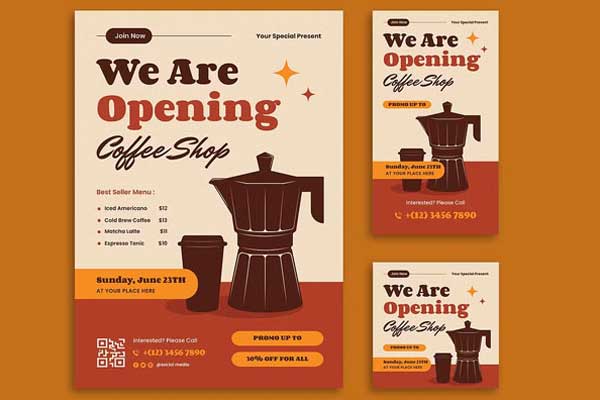 Sample Coffee Shop Flyer Designs