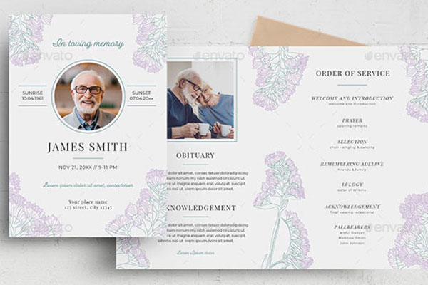 Sample Funeral Program Flyer Templates