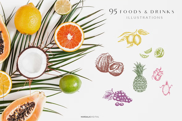 Drinks Logo Elements