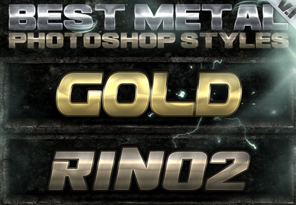 10 Metal Photoshop Styles