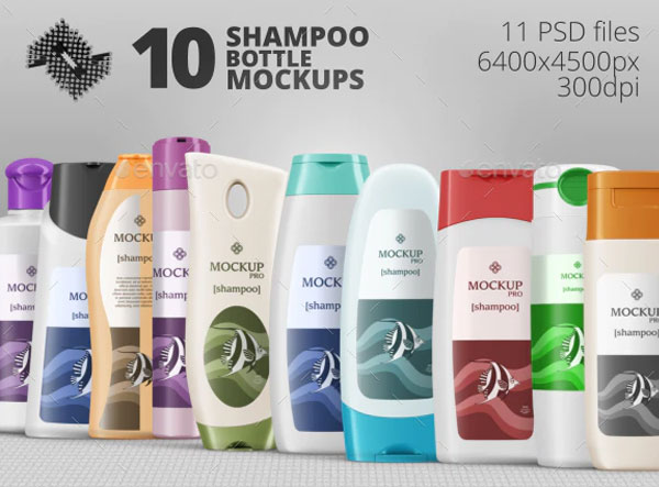 10 Shampoo Bottle Mockups