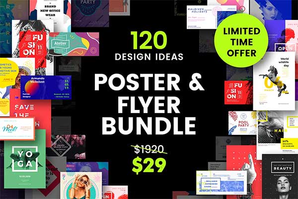 120 Marketing Poster & Flyer Templates Bundle