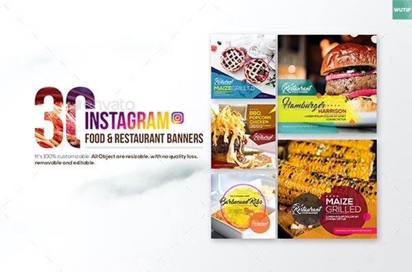 30 Instagram Food & Restaurant Banners