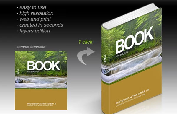 3D Book Cover Photoshop Mockup