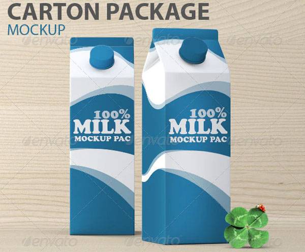 3D Carton Package Mockups