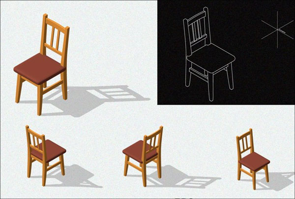 3D Chair Clipart