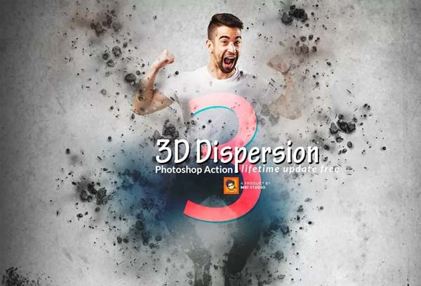 3D Dispersion Photoshop Action