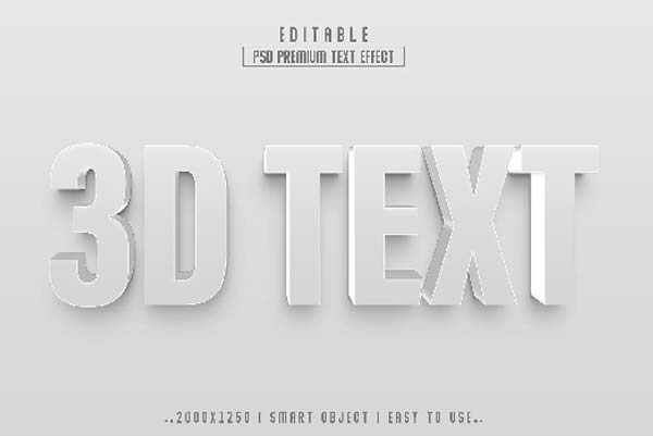 3D Editable PSD Text Effect Style