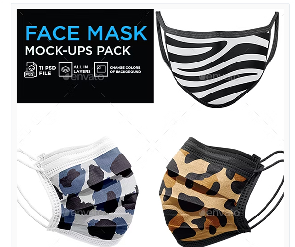 3D Face Mask Mockup
