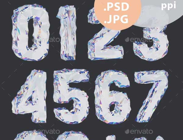 3D Paint Splashes with Transparent Background