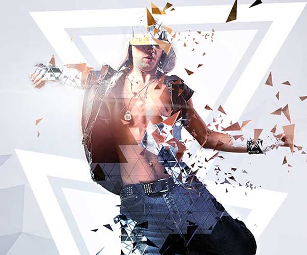 3D Triangle Photoshop Action