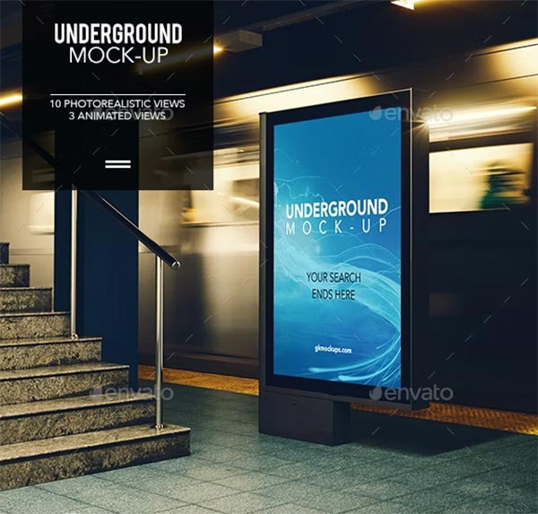 3D Underground Subway Mock-up